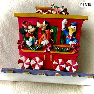 Disney Christmas Express Train Car Figurine Tigger Bambi Thumper Chip Dale Minni
